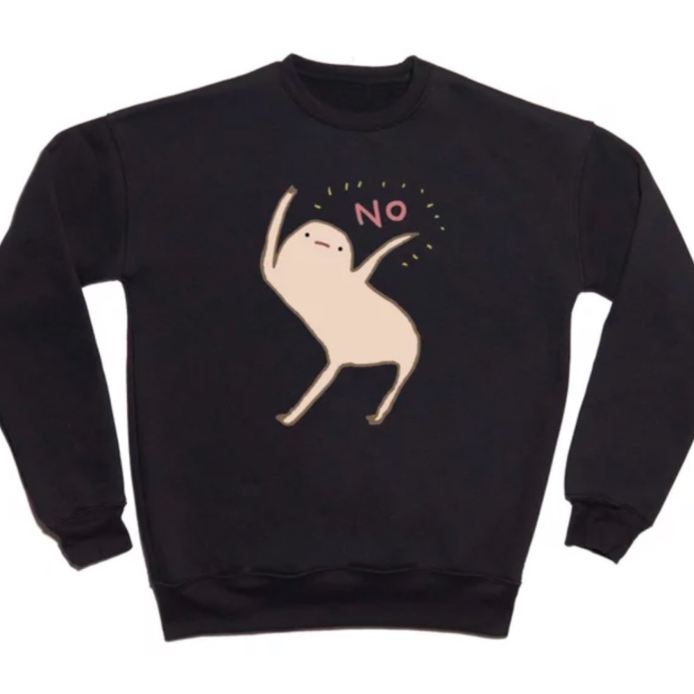 Society6 Honest Blob Says No crew neck sweater